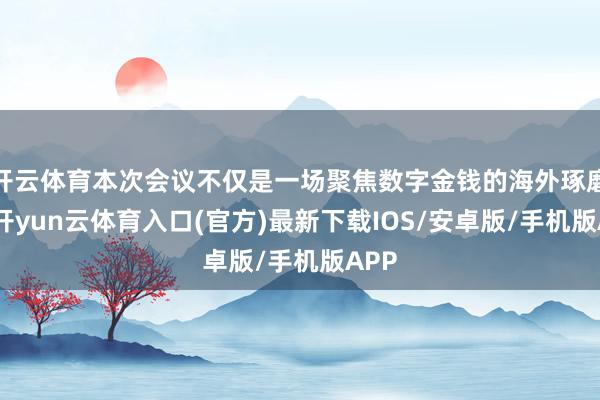 开云体育本次会议不仅是一场聚焦数字金钱的海外琢磨会-开yun云体育入口(官方)最新下载IOS/安卓版/手机版APP