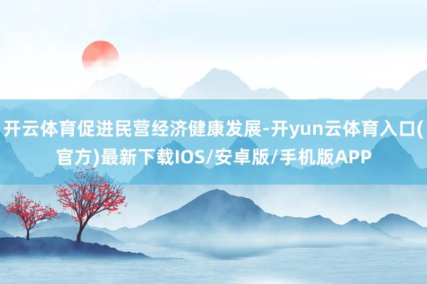 开云体育促进民营经济健康发展-开yun云体育入口(官方)最新下载IOS/安卓版/手机版APP