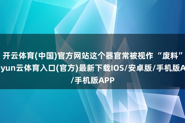 开云体育(中国)官方网站这个器官常被视作 “废料”-开yun云体育入口(官方)最新下载IOS/安卓版/手机版APP
