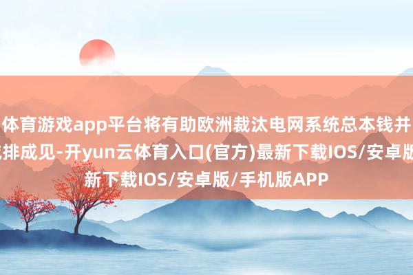 体育游戏app平台将有助欧洲裁汰电网系统总本钱并已矣有关的减排成见-开yun云体育入口(官方)最新下载IOS/安卓版/手机版APP