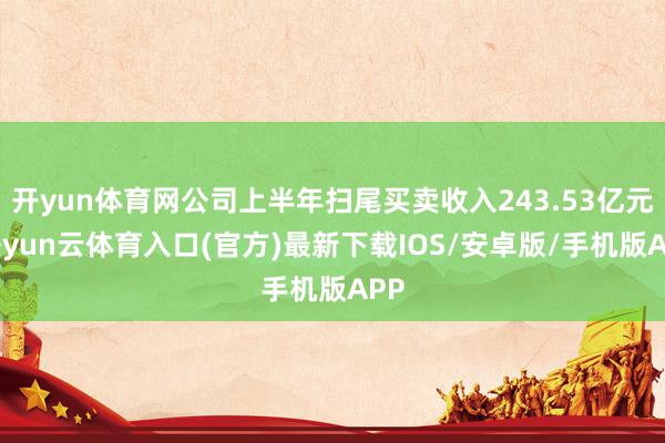 开yun体育网公司上半年扫尾买卖收入243.53亿元-开yun云体育入口(官方)最新下载IOS/安卓版/手机版APP