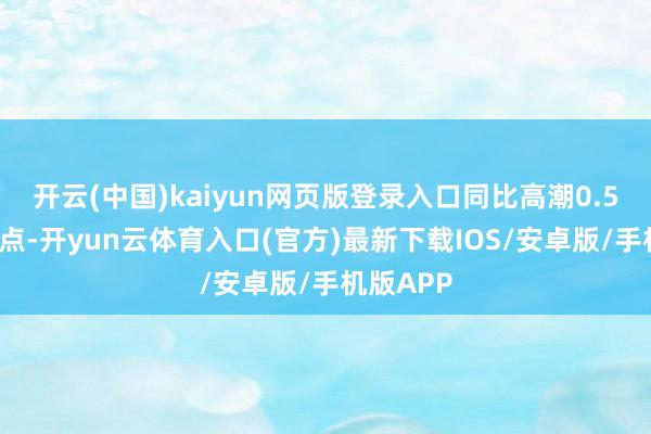 开云(中国)kaiyun网页版登录入口同比高潮0.53个百分点-开yun云体育入口(官方)最新下载IOS/安卓版/手机版APP