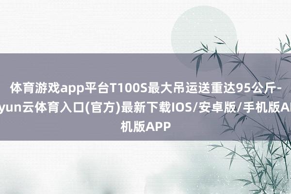 体育游戏app平台T100S最大吊运送重达95公斤-开yun云体育入口(官方)最新下载IOS/安卓版/手机版APP