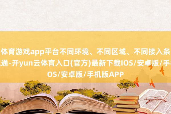 体育游戏app平台不同环境、不同区域、不同接入条目各不疏通-开yun云体育入口(官方)最新下载IOS/安卓版/手机版APP
